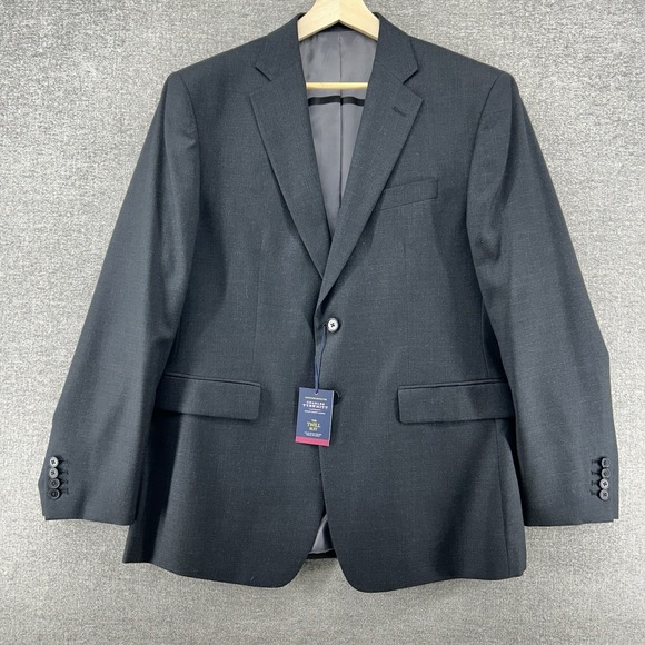 Charles Tyrwhitt Classic Fit Blazer Jacket Men Size 42R Charcoal Gray Wool NEW